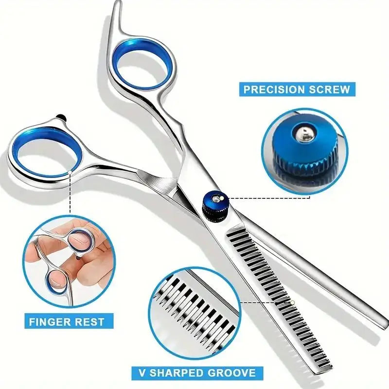 🐶 Kit com 4 Tesouras para Cuidado Pet | Corte preciso e acabamento profissional em casa
