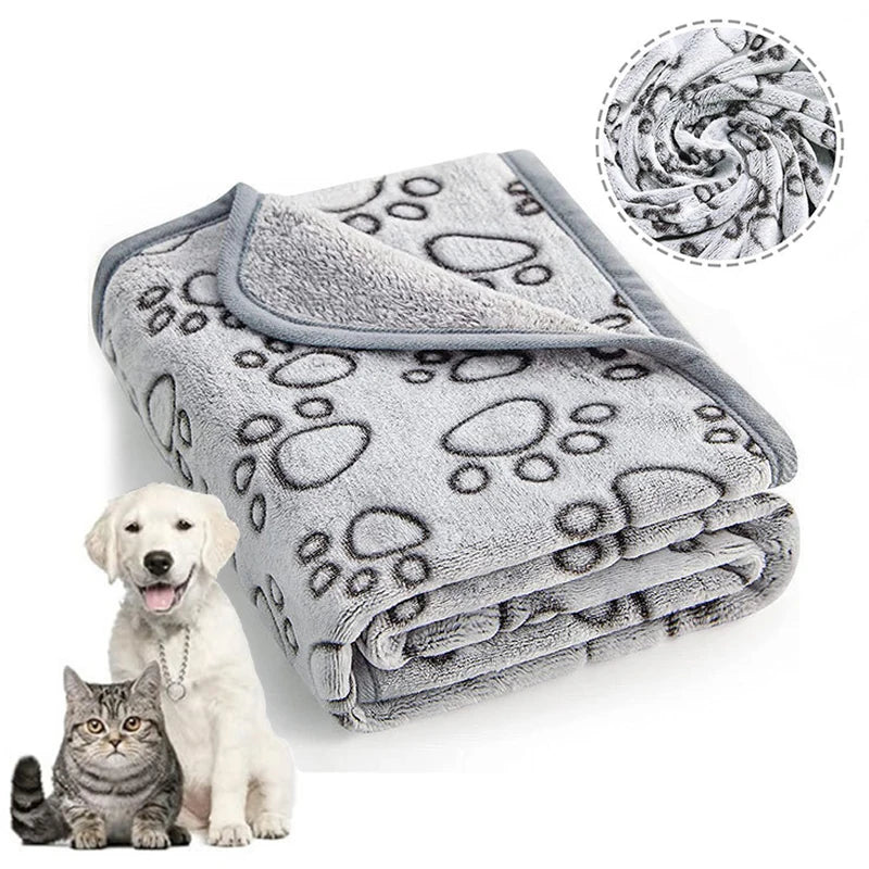 Manta Pet Soft Fluffy Premium – Conforto Quentinho e Estampa Fofa para Cães e Gatos 🐾