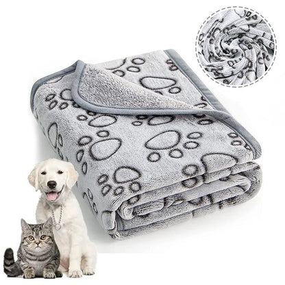 Manta Pet Soft Fluffy Premium – Conforto Quentinho e Estampa Fofa para Cães e Gatos 🐾